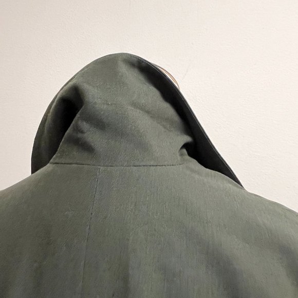 Lat Naylor Think Tank vintage olive army green wool swing jacket 2 M lined - Picture 7 of 13